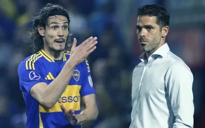 El motivo por el cual Gago mandó a Cavani al banco de suplentes